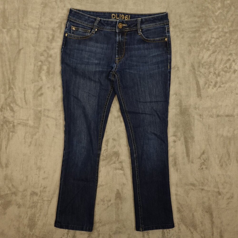 DL1961 jeans Toni high rise cropped women's 27 dark wash‎ blue